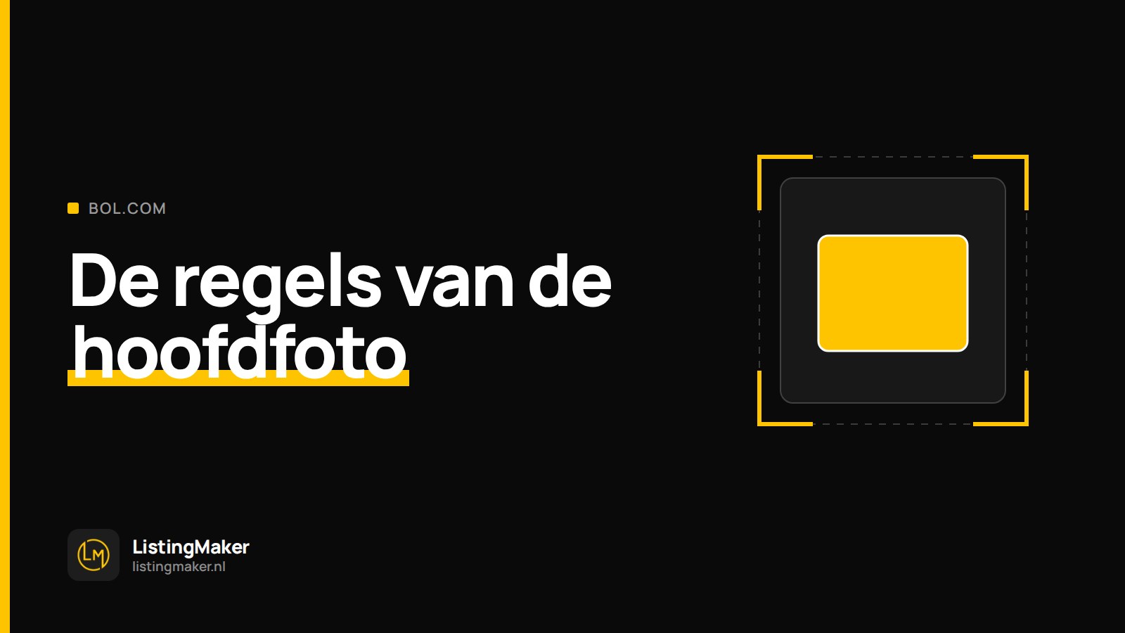 Een kader waarin het product het grootste deel van het beeld vult