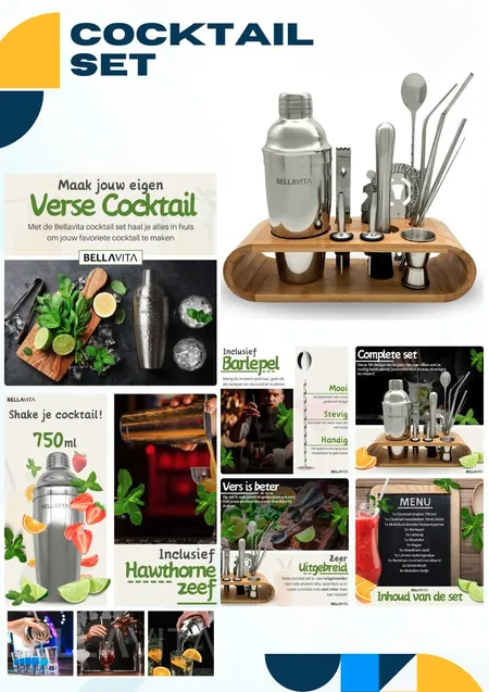 Listing Cocktailset: de pagina uit het portfolio van ListingMaker