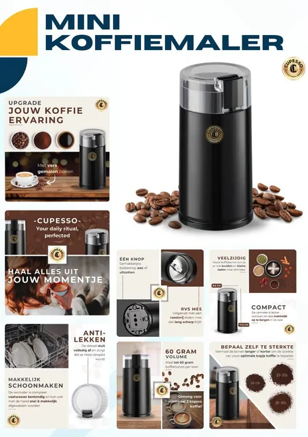 Listing Mini koffiemaler: de pagina uit het portfolio van ListingMaker